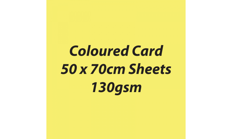 Heyda 100% Recycled Coloured Card  50x70mm 130 gsm barcoded 30 sh-Lemon