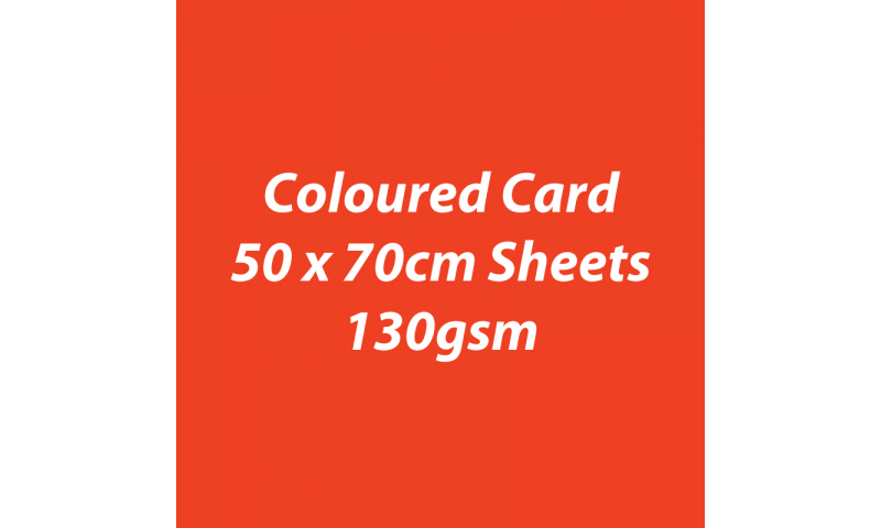Heyda 100% Recycled Coloured Card  50x70mm 130 gsm barcoded 30 sh-Light Red