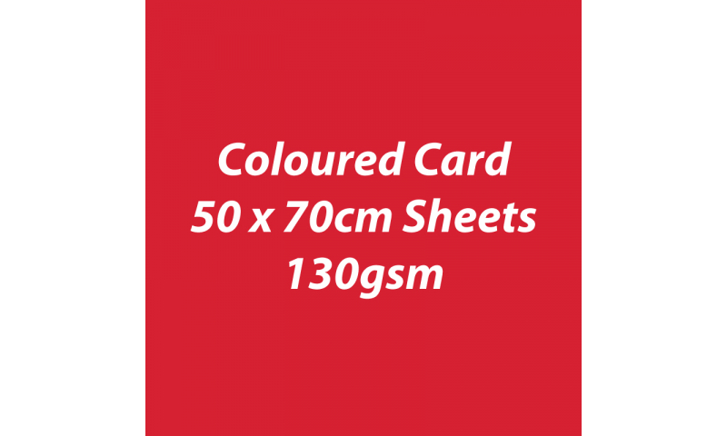 Heyda 100% Recycled Coloured Card  50x70mm 130 gsm barcoded 30 sh-Red
