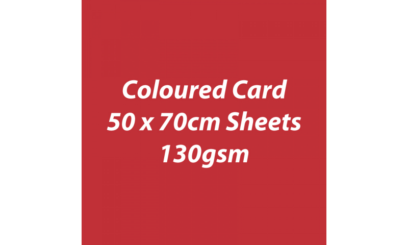 Heyda 100% Recycled Coloured Card  50x70mm 130 gsm barcoded 30 sh-Poppy Red