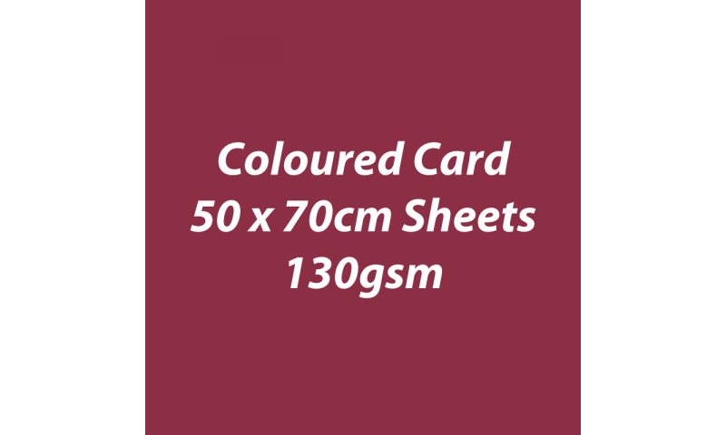 Heyda 100% Recycled Coloured Card  50x70mm 130 gsm barcoded 30 sh-Bordeaux