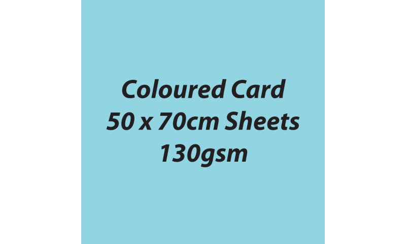 Heyda 100% Recycled Coloured Card  50x70mm 130 gsm barcoded 30 sh-Light Blue