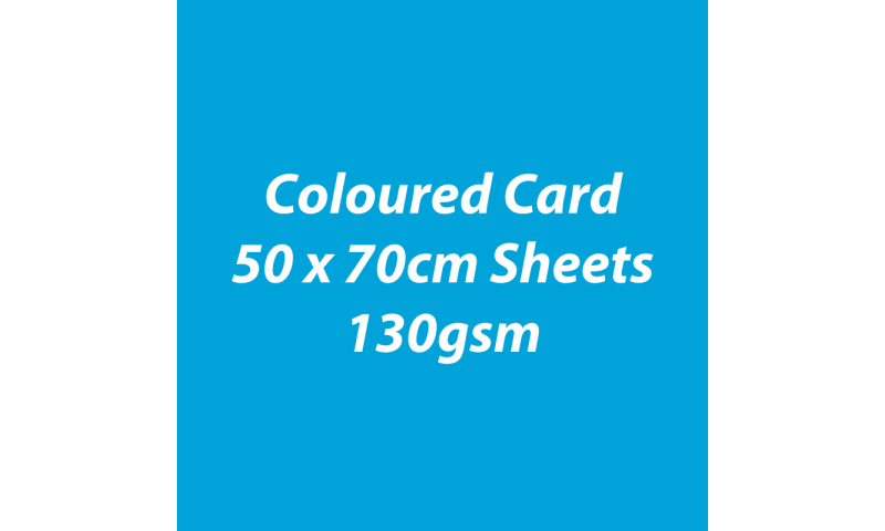 Heyda 100% Recycled Coloured Card  50x70mm 130 gsm barcoded 30 sh-Sky Blue