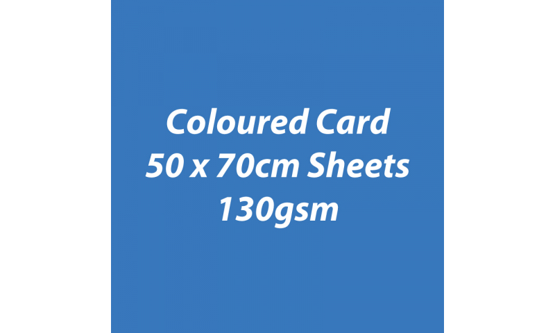 Heyda 100% Recycled Coloured Card  50x70mm 130 gsm barcoded 30 sh- Blue