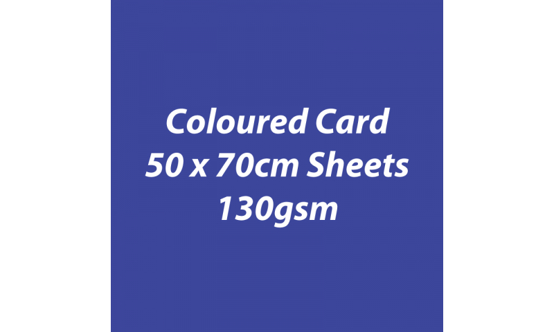 Heyda 100% Recycled Coloured Card  50x70mm 130 gsm barcoded 30 sh-Royal Blue