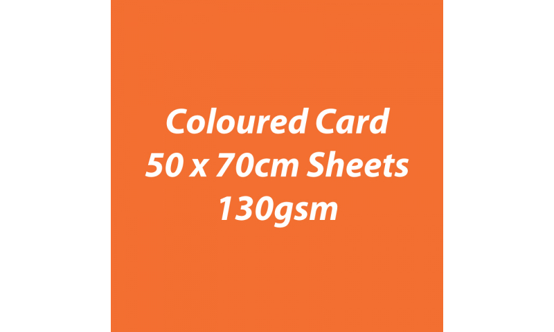 Heyda 100% Recycled Coloured Card  50x70mm 130 gsm barcoded 30 sh-Orange