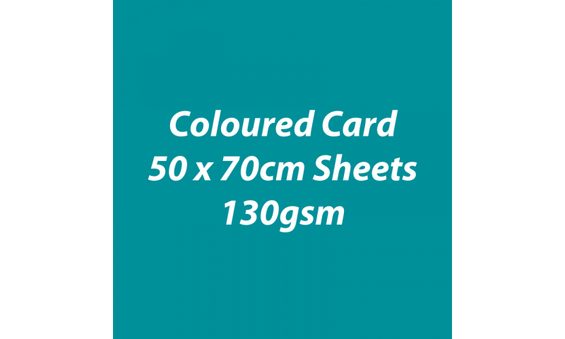 Heyda 100% Recycled Coloured Card  50x70mm 130 gsm barcoded 30 sh-Tourquoise