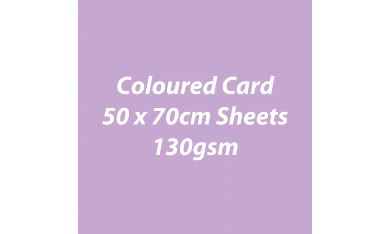 Heyda 100% Recycled Coloured Card  50x70mm 130 gsm barcoded 30 sh-Light Violet