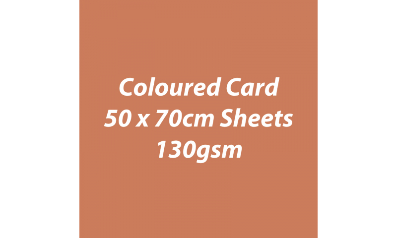 Heyda 100% Recycled Coloured Card  50x70mm 130 gsm barcoded 30 sh-Terracotta