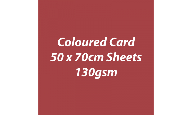 Heyda 100% Recycled Coloured Card  50x70mm 130 gsm barcoded 30 sh - Rust