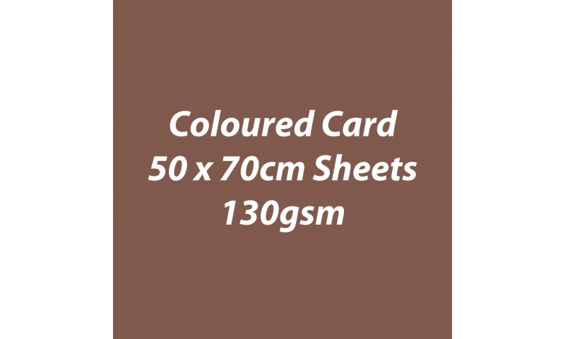 Heyda 100% Recycled Coloured Card  50x70mm 130 gsm barcoded 30 sh-Brown