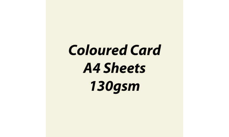 Heyda 100% Recycled Coloured Card  A4 130 gsm barcoded 100 sheets-Cream