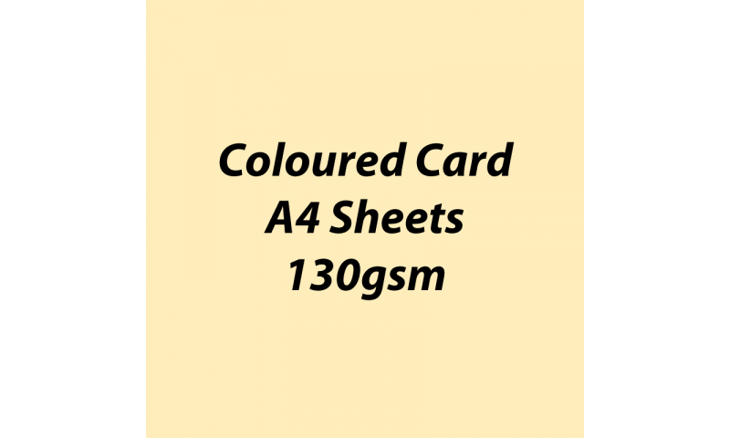 Heyda 100% Recycled Coloured Card  A4 130 gsm barcoded 100 sheets-Vanilla