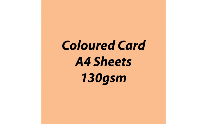 Heyda 100% Recycled Coloured Card  A4 130 gsm barcoded 100 sheets-Apricot