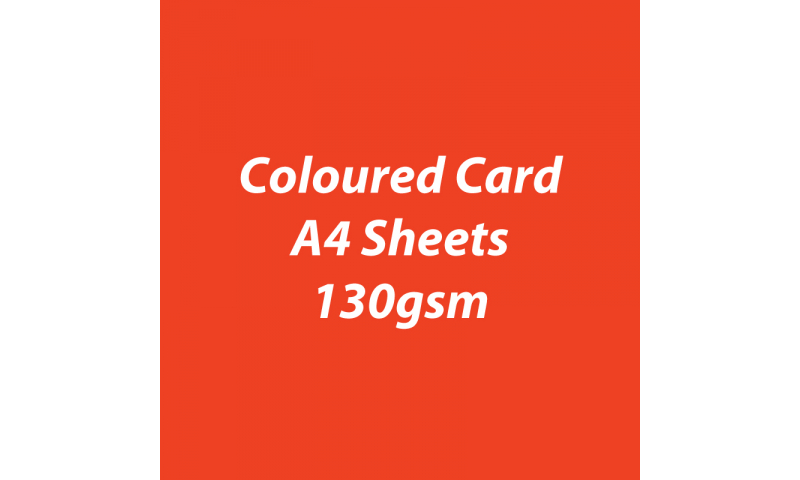 Heyda 100% Recycled Coloured Card  A4 130 gsm barcoded 100 sheets-Light Red