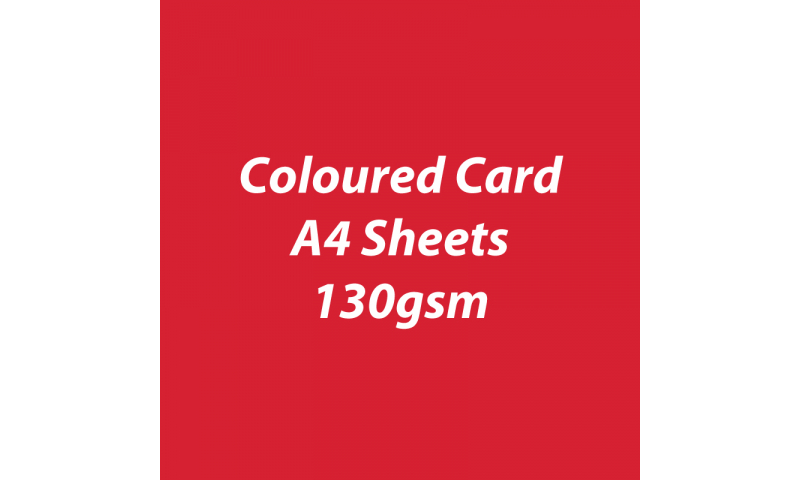 Heyda 100% Recycled Coloured Card  A4 130 gsm barcoded 100 sheets-Red