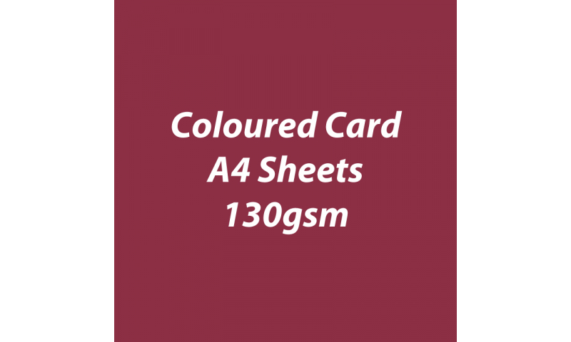 Heyda 100% Recycled Coloured Card  A4 130 gsm barcoded 100 sheets-Bordeaux