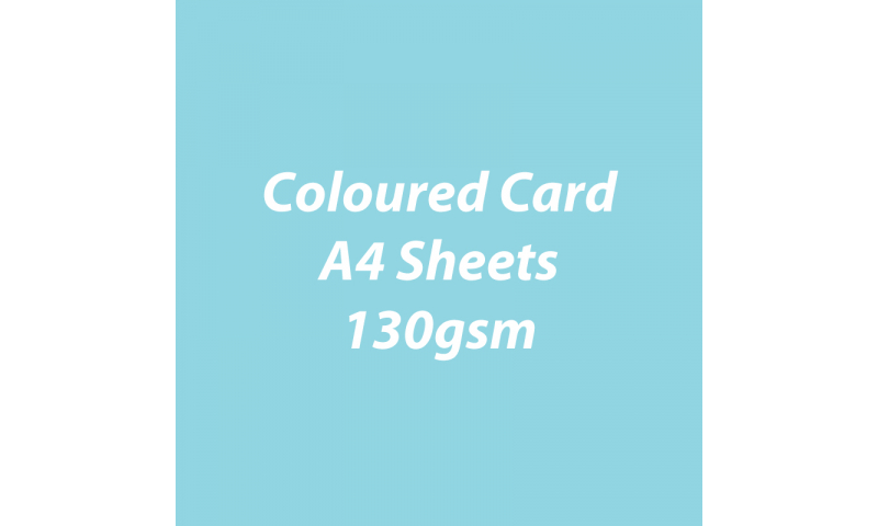 Heyda 100% Recycled Coloured Card  A4 130 gsm barcoded 100 sheets-Light Blue