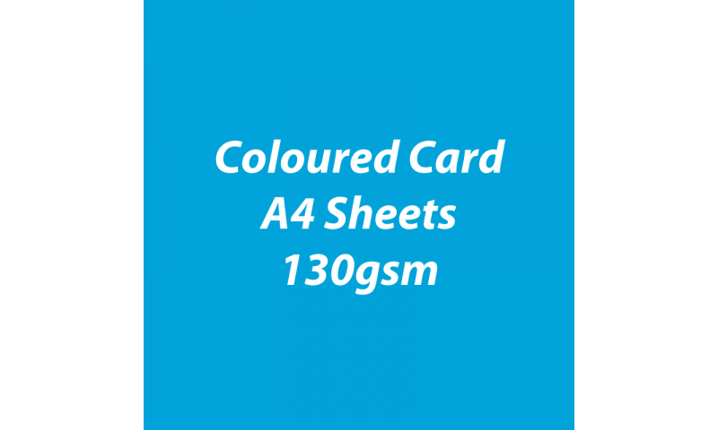 Heyda 100% Recycled Coloured Card  A4 130 gsm barcoded 100 sheets-Sky Blue