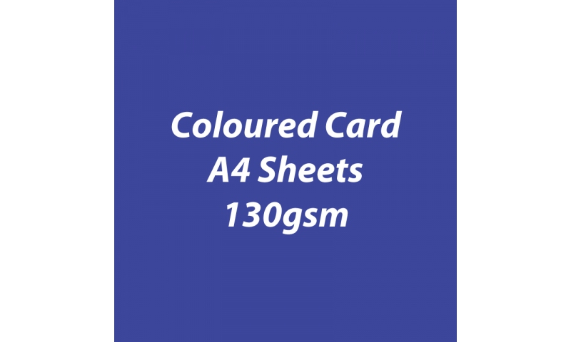 Heyda 100% Recycled Coloured Card  A4 130 gsm barcoded 100 sheets-Royal Blue