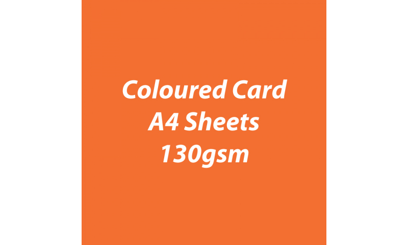 Heyda 100% Recycled Coloured Card  A4 130 gsm barcoded 100 sheets-Orange