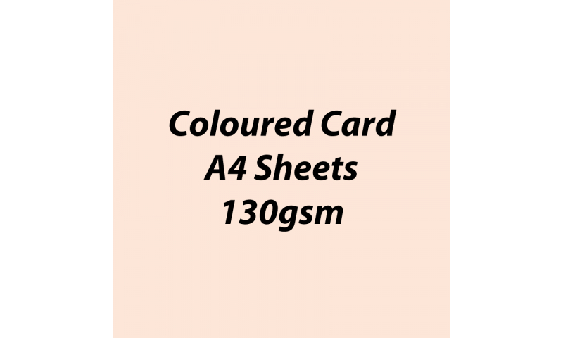 Heyda 100% Recycled Coloured Card  A4 130 gsm barcoded 100 sheets-Flesh