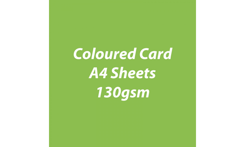 Heyda 100% Recycled Coloured Card  A4 130 gsm barcoded 100 sheets-Lime