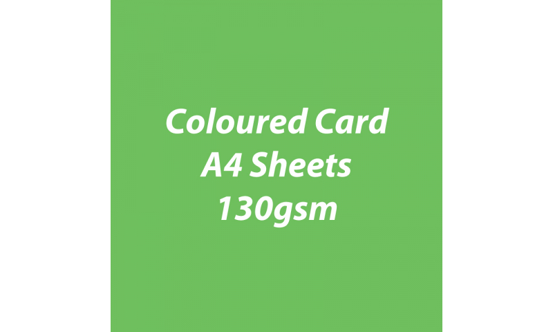 Heyda 100% Recycled Coloured Card  A4 130 gsm barcoded 100 sheets-Grass Green