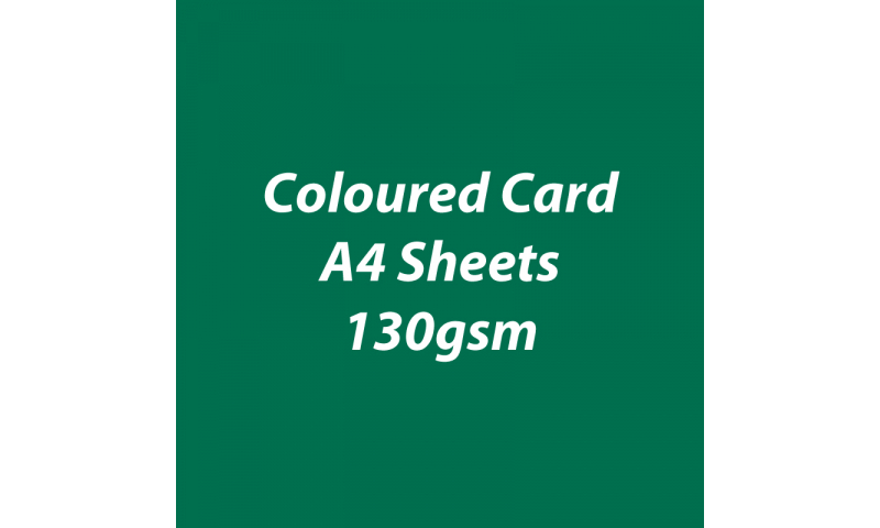 Heyda 100% Recycled Coloured Card  A4 130 gsm barcoded 100 sheets-Dark Green
