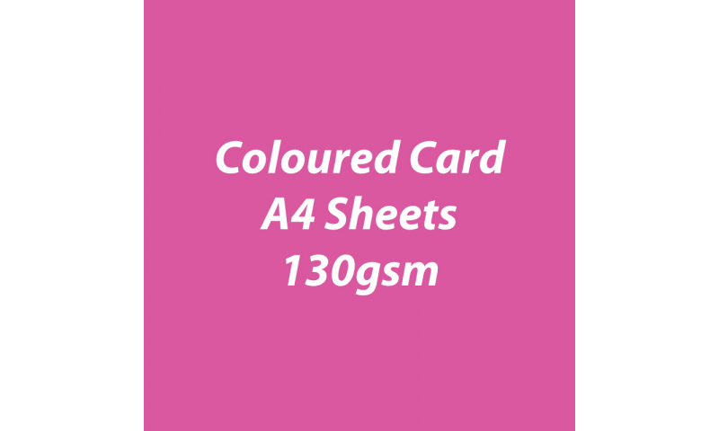 Heyda 100% Recycled Coloured Card  A4 130 gsm barcoded 100 sheets-Pink