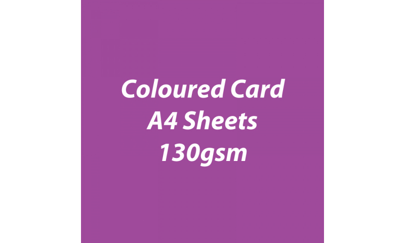 Heyda 100% Recycled Coloured Card  A4 130 gsm barcoded 100 sheets-Berry