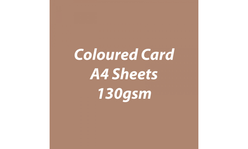 Heyda 100% Recycled Coloured Card  A4 130 gsm barcoded 100 sheets-Toffee