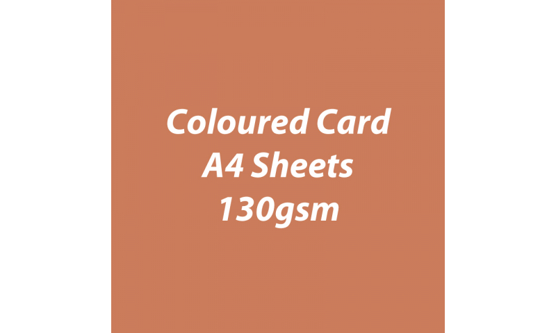 Heyda 100% Recycled Coloured Card  A4 130 gsm barcoded 100 sheets-Terracotta