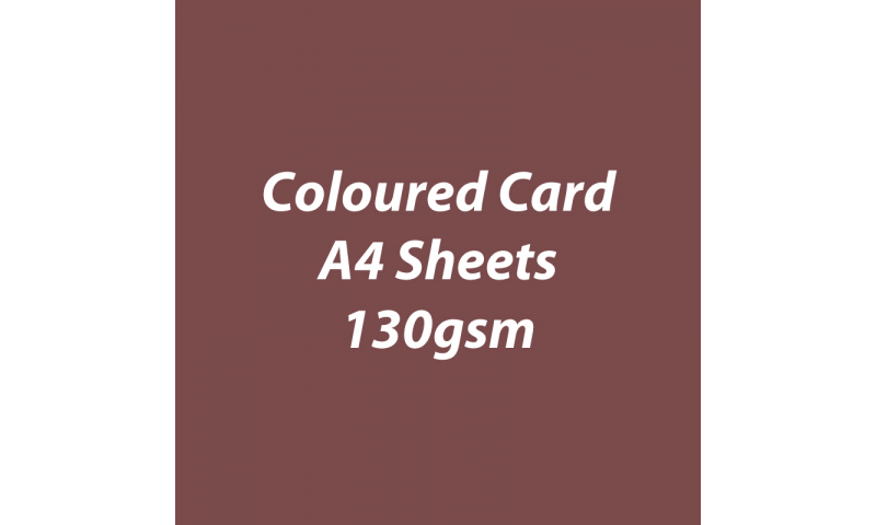 Heyda 100% Recycled Coloured Card  A4 130 gsm barcoded 100 sheets-Chocolate