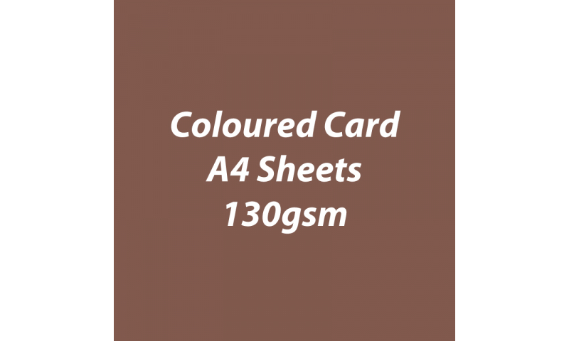 Heyda 100% Recycled Coloured Card  A4 130 gsm barcoded 100 sheets-Brown (New Lower Price for 2022)