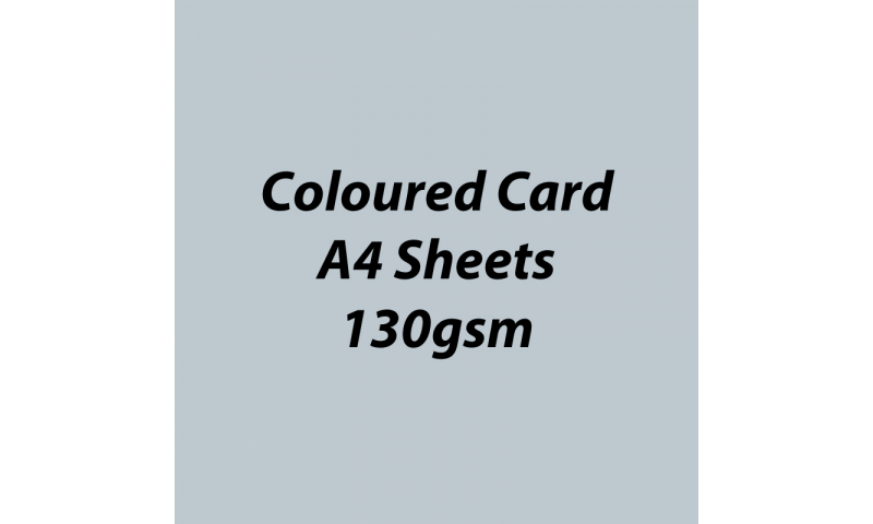 Heyda 100% Recycled Coloured Card  A4 130 gsm barcoded 100 sheets-Gloss Silver