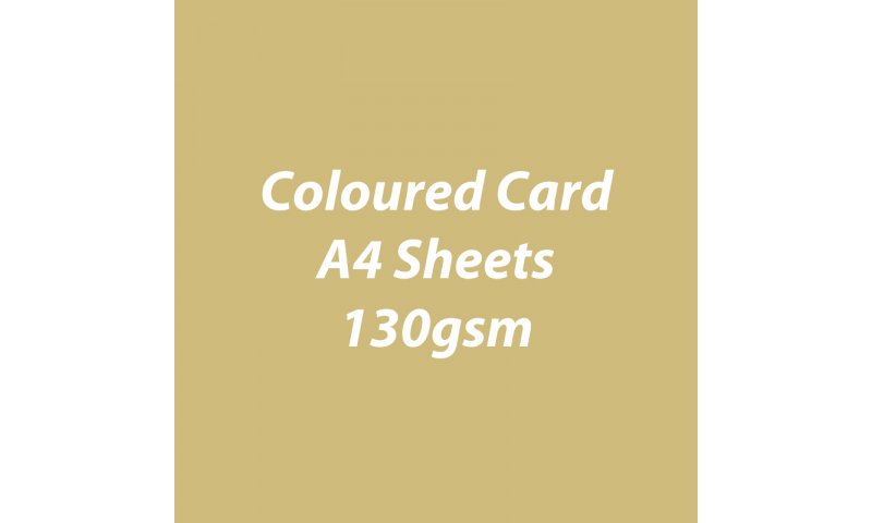 Heyda 100% Recycled Coloured Card  A4 130 gsm barcoded 100 sheets-Matt Gold