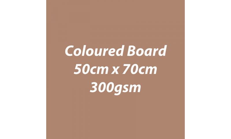 Heyda 100% Recycled Coloured Card  50x70mm 300 gsm barcoded 10 sh- Toffee (New Lower Price for 2021)