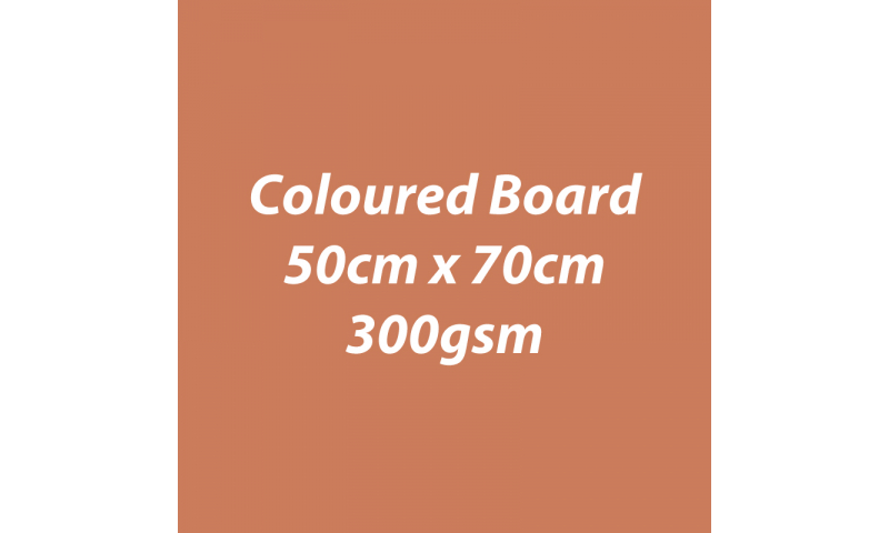 Heyda 100% Recycled Coloured Card  50x70mm 300 gsm barcoded 10 sh- Terracotta (New Lower Price for 2021)
