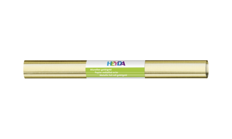 Heyda Aluminium Craft Foil  50x78cm Roll, 70gsm - Gold & Gold.  (New Lower Price for 2021)