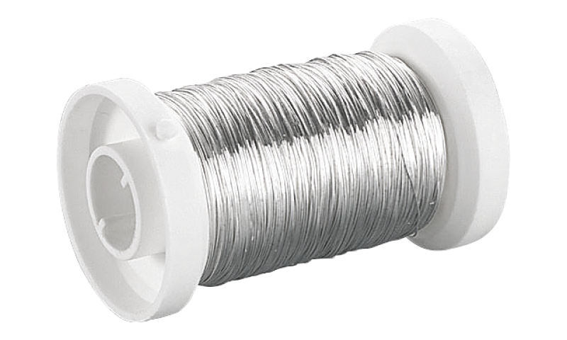 Heyda Plated Silver Crafting Wire, Spool 0.4mm x 40m