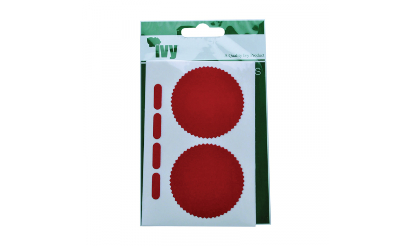 Necessities  Red Company Seals 8 Labels per pk 50mm Diameter