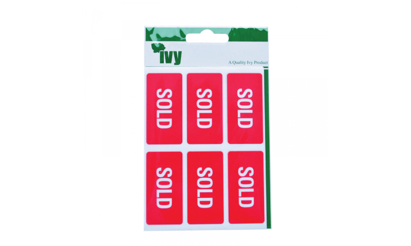 Necessities Sold Stickers 42 Labels per pk 25x50 mm