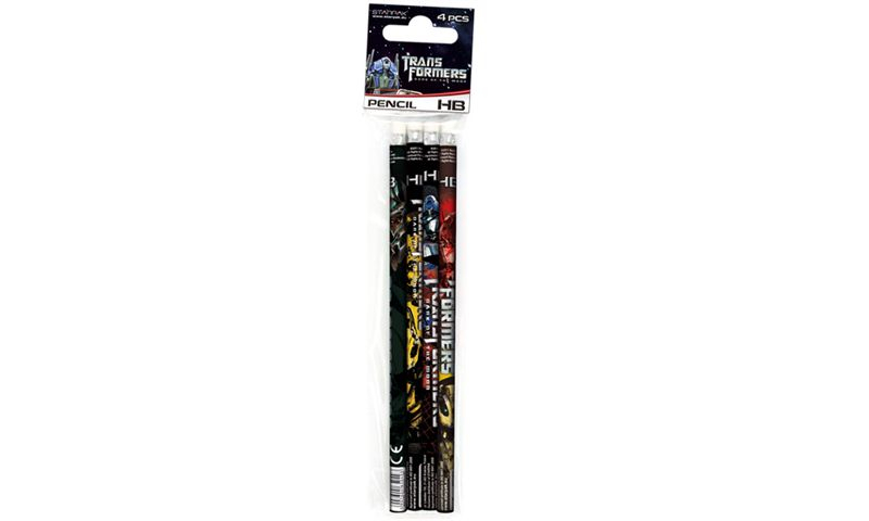 Transformers Pencils with Eraser 4pk Hangpack