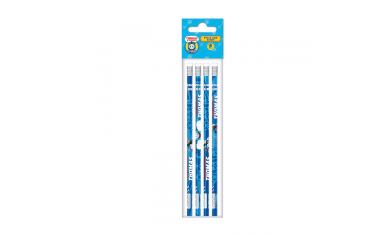 Thomas the Tank Engine, 4 Pack Pencils & Eraser (New Lower Price for 2022)