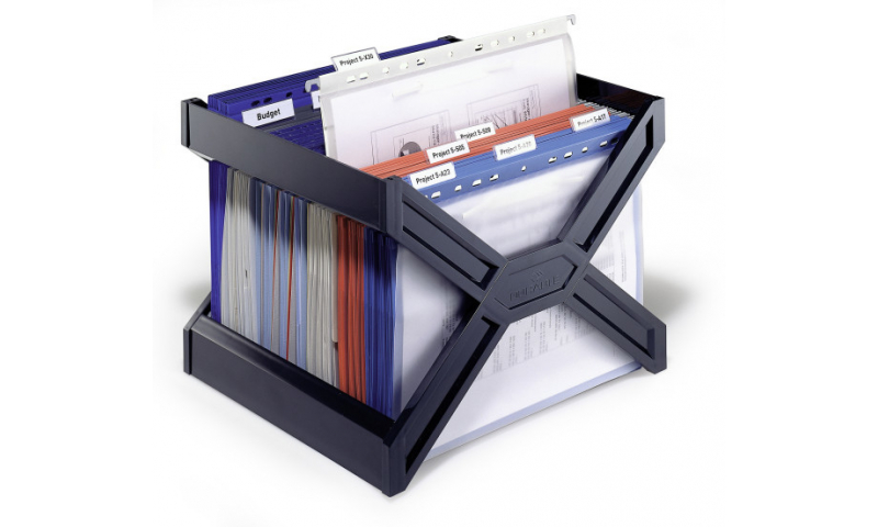 Durable Desktop Suspension File A4 Basket, 30 File Capacity, fits Desk Drawer, Black