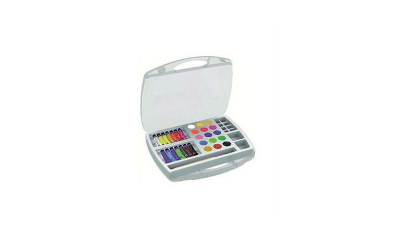 Factis Gouache & Tablet School Painting Kit in Carry Case, 32pce Set