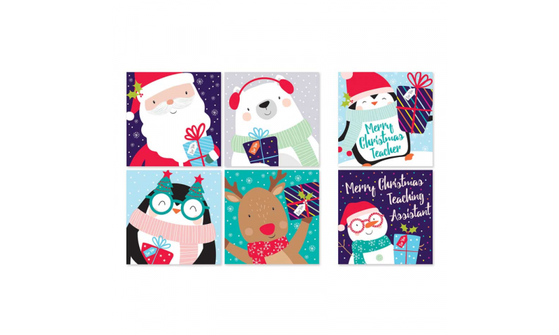 Xmas Christmas Cards, Kids Designs 6 Asstd, Bumper Box of 30.