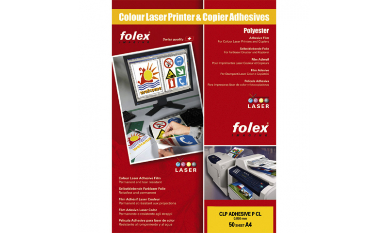 Folex White Adhesive Copier Film A4, Signs, Posters, Decals, etc. 50 Sheets