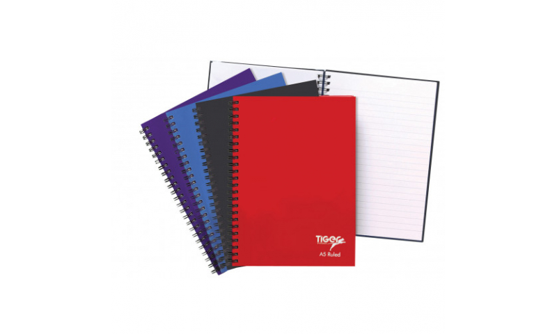 Tiger A5 Hard cover Wiro Notebook, 80 sheets